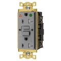 Bryant GFCI Receptacle, Self Test, Tamper and Weather Resistant, 20A 125V, 2- Pole3-Wire Grounding, 5-20R GFST83GYIG